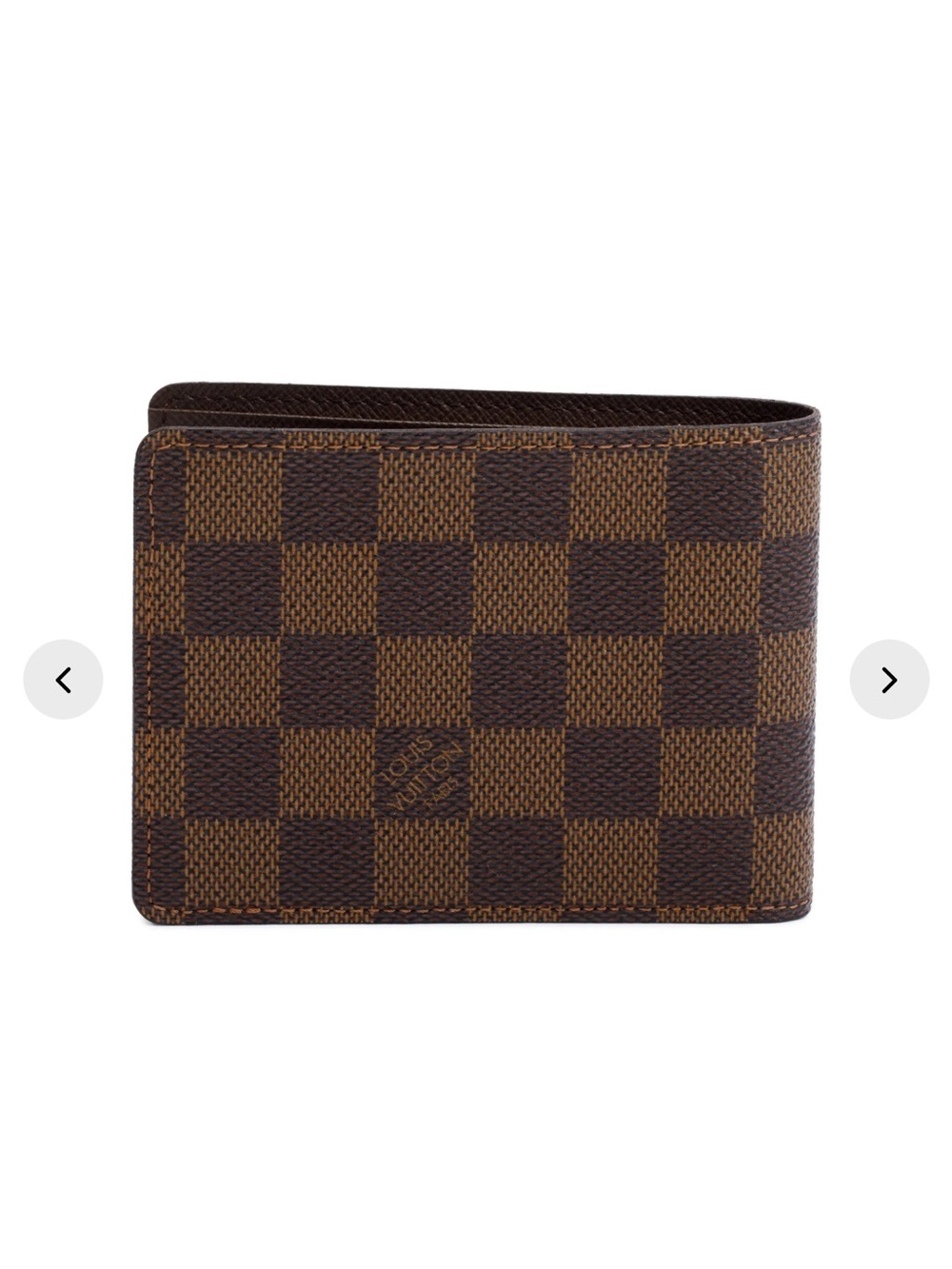 Louis Vuitton Damier Ebene multiple Brown  Checkered Bi-Fold Wallet
